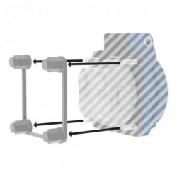 10szt. Ramka mocująca dla gniazd tablicowych 230V Doktorvolt 38x38mm 1950