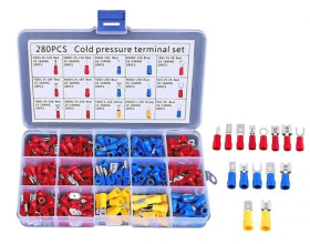 Zestaw konektorów izolowanych zaciskowych 280szt w pudełku