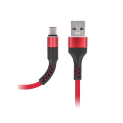 Kabel USB/USB-C 1m 2A czer. sznurk. Maxlife 828705
