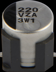 EEHZA1V221V Polymer hybrid SMD electrolytic capacitor, 220 µF, 35 V, 10.0x10