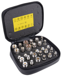 Zestaw złączy RF Zestaw przejściówek koncentrycznych RF RS PRO 30 adapterów koncentrycznych RF do łączenia BNC, UHF,