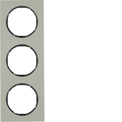 Berker R.3 Ramka potrójna stal szlachetna/czarna 10132204