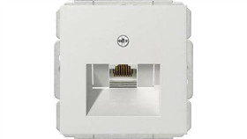 Gira F100 Gniazdo Komputerowe 1Xrj45 Pojedyncze Kat. 6 Biały Połysk