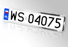 RAMKA POD TABLICE REJESTR.INOX