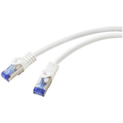 Renkforce RF-6830452 Network cable CAT 6A S/FTP 1 m White