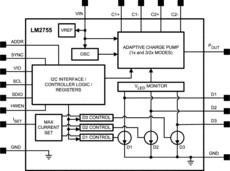 Charge pump LED controller with I2C compatible interface in Micro SMD | YFQ | 18 | -30 to 85