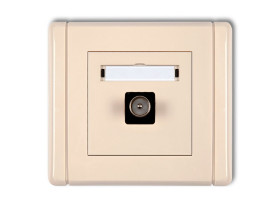 FLEXI Gniazdo antenowe pojedyncze TV beżowy 1FGTV-1 KARLIK