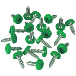 Sealey PTNPG Numberplate Screws 4.8 x 18mm, Green - Pack of 50