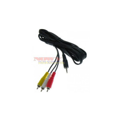 Kabel Jack 3,5 4-pol.-3xRCA 2,5m (masa na 3 pinie !!!)