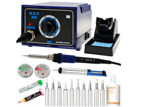 Stacja Lutownicza WEP 936 Flux 223 Groty Cyna Odsysacz Pasta Kalafonia Cleanser