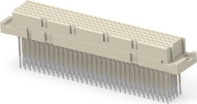 Female connector, type E, 160 pole, a-b-c-d-e, pitch 2.54 mm, press-in connection, straight, gold-plated, 254960-E