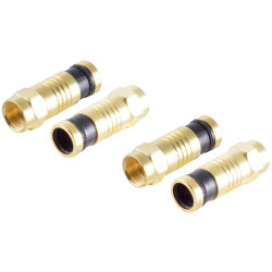 Shiverpeaks BS15-300714 F Connector Gold-Plated 7.2mm Cable 2 pieces