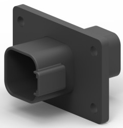 Socket, 6 pole, straight, 3 rows, black, 2303454-1