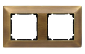 VENA EXCLUSIVE METAL Ramka podwójna MOSIĄDZ CZESANY PATYNOWANY / MOSIĄDZ RUSTYKALNY 5153282