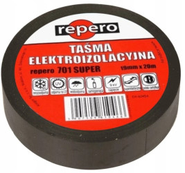Taśma izolacyjna 19mm/20m Repero701 Super czarna