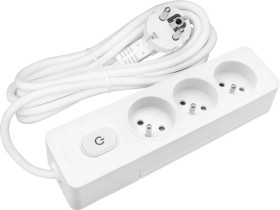 Przedłużacz przenośny 3- Krotny z uziemieniem/z wyłącznikiem i przesłonami styków, przewód 1.0mm2, 1.5m/G3FA11B