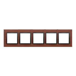 Simon 54 Nature Ramka 5-krotna drewniana, Czarny Orzech DRN5/87