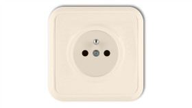 Liza Gniazdo Pojedyncze Z/U Beżowy 1Gpt-1Z