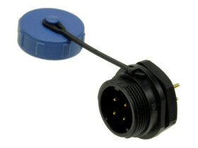Wtyk; SP1712/P4-1C; 4 tory; proste; lutowany; 0,75mm2; SP17; na panel; 17mm; IP68; 5A; 500V; Weipu; RoHS; SP1712/P4-C