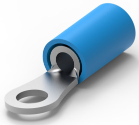Insulated ring cable lug, 1.25-2.0 mm², AWG 16 to 14, 3.68 mm, M3.5, blue, 50881-2