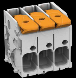 2606-1103/020-000 PCB clamp with push-in CAGE CLAMP, 7.5mm pitch, 6mm², 3-pole, an