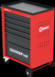 R20150006 Workshop trolley MECHANIC, 6 drawers, red/anthracite