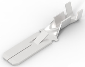 Faston plug, 6.35 x 0.81 mm, L 28.1 mm, uninsulated, straight, 0.82 to 2.08 mm², AWG 18 to 14, 160451-3