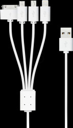 214251 Charging cable, USB-A -> Mini, Micro, Lightning, 30 pin, 38 cm