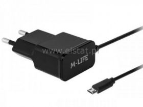 Ładowarka sieciowa USB micro: 1A; przewód 1m
