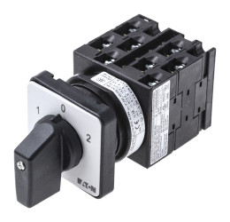 Przełącznik krzywkowy 3-pozycyjny Eaton 4P Jednofazowy, Trzy 60° 20A 690V ac