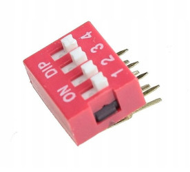 DIP Switch 4-way, Vertical