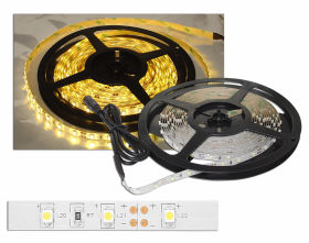 TAŚMA LED 5m LTC, biała ciepła (silikon)