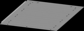 Roof plate, steel, (W x H x D) 600 x 1.5 x 800 mm, 8PQ2306-8BA02