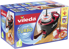 Vileda 158572 TURBO BOX inkl. TURBO REFILL MICROFIBRE 2in1 Ersatzkopf Zestaw mopów 1 szt.