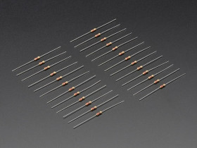 Adafruit Through-Hole Resistors - 220 ohm 5% 1/4W - Pack of 25