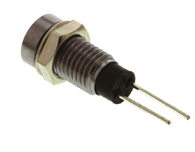 Lampka kontrolna do montażu panelowego 2V, czerwona 6.1mm LED Chrom Wyprowadzenia Bulgin