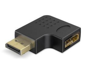Adapter DisplayPort™ kątowy 90 w prawo czarny