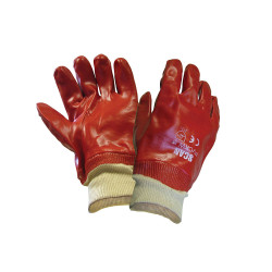 Scan 5002 PVC Knitwrist Gloves - L (Size 9)