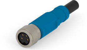 Sensor actuator cable, M8-cable socket, straight to open end, 4 pole, 0.5 m, PVC, black, 3 A, T4061310004-001