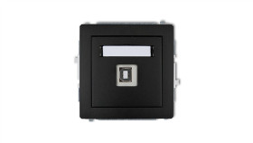 Deco Gniazdo Pojedyncze Usb-Ab Czarny Mat 12Dgusb-3