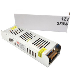 Zasilacz imp. 12V 250W 21A CCTV Przemysłowy SLIM