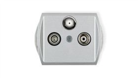 Trend Gniazdo Antenowe Rtv-Sat Końcowe Multimedialne (Internet) Srebrny 5Gm