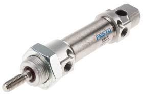 Siłownik pneumatyczny skok: 20mm Festo Ø 20mm dwustronnego działania Action 152mm z amortyzacją pneumatyczną