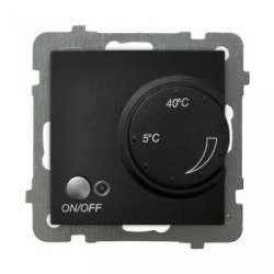 AS Regulator temperatury z czujnikiem napowietrznym czarny metalik RTP-1GN/m/33