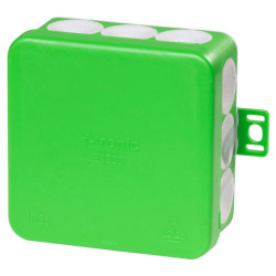 Puszka 2-komponentowa 080-07 n/t 12-wlotowa zielona IP55 80x80x37 FT-80 ViPlast