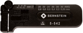 Precision wire stripper for electronics and computer technology, AWG 30-20, cable Ø 0.25-0.8 mm, L 102 mm, 28 g, 5-542