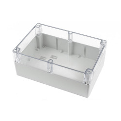 Hammond 1554XA2GYCL Watertight PC Enclosure, Clear Lid 300 x 200 x 120, Grey