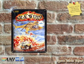 Silkworm Box Artwork from the Original Amiga Game - Metal Sign