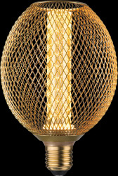 29089 LED bulb Metallic Globe Spiral E27, 4.2 W, 200 lm, 1800 K