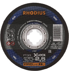 Zestaw tarcz tnących Rhodius FT33 X-LOCK 211287 25 szt.